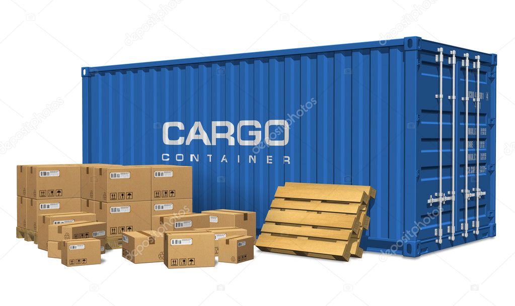 Pallet imballati e filmati in un’area di magazzino pronta alla spedizione